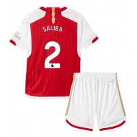 Arsenal William Saliba #2 Hemmatröja Barn 2023-24 Kortärmad (+ Korta byxor)